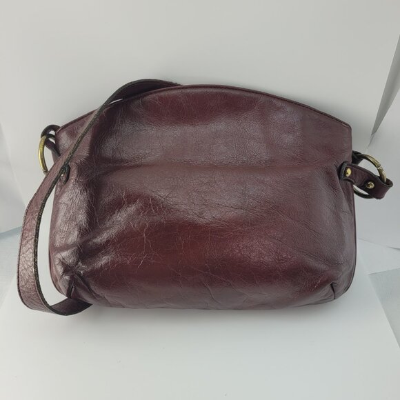Vintage Etienne Aigner Burgundy Dark Red Leather Shoulder Bag Purse 12x8" - Picture 4 of 15